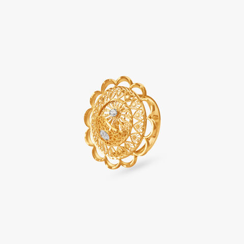Regal Bloom Gold Ring