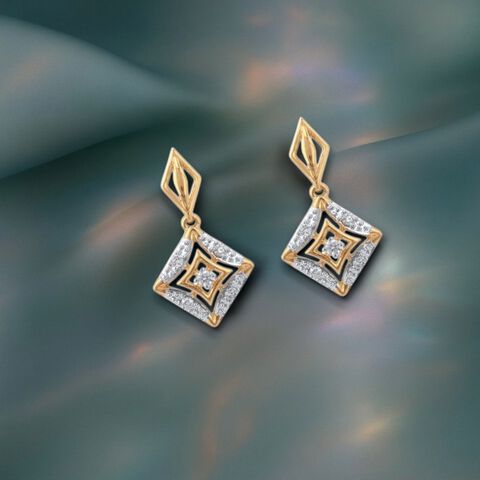 Stellar Maze Diamond Drop Earrings