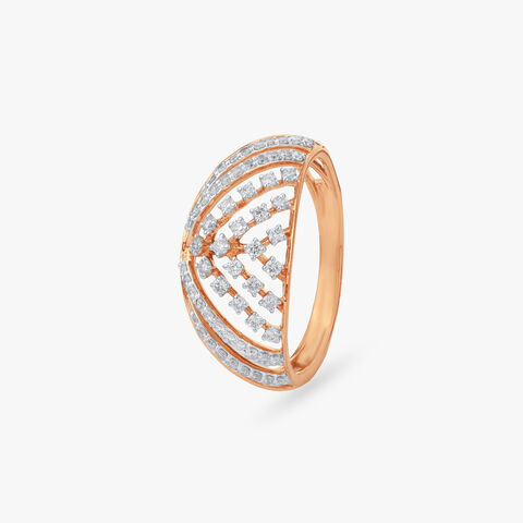 Radiant Waves Diamond Ring