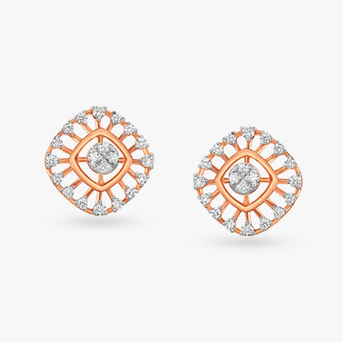 Rosy Glints Stud Earrings