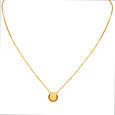 Letter E Gold Pendant with Chain For Kids,,hi-res image number null