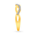Contemporary Eternity Diamonds Gold Finger Ring,,hi-res image number null