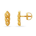 Triple Link Gold Stud Earrings,,hi-res image number null