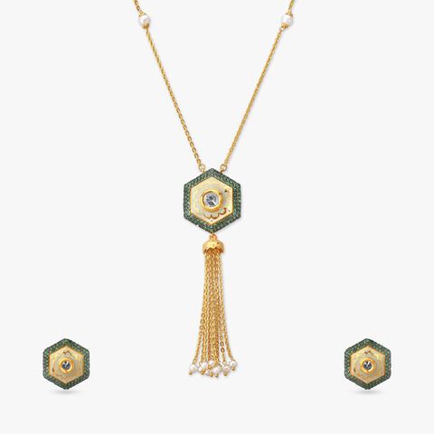 Mosaic Majesty Gold Necklace Set