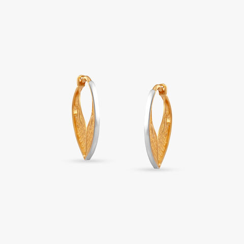 Ornate Vine Gold Hoop Earrings