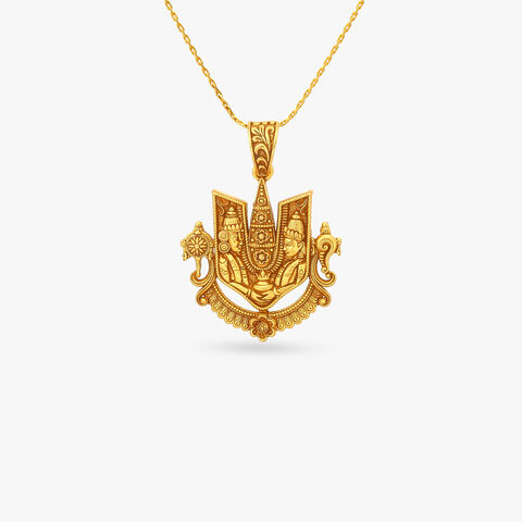 Tirupati Balaji Gold Pendant for Men