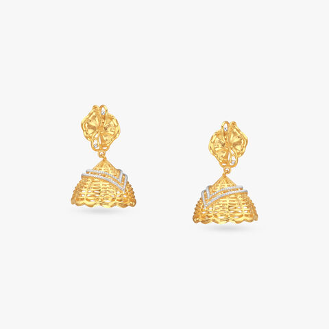 Heritage Luxe Gold Jhumka Earrings