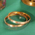 Modish Yellow Gold Carved Bangles,,hi-res image number null