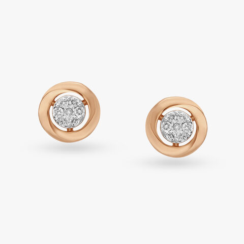 Heart Embrace Diamond Stud Earrings