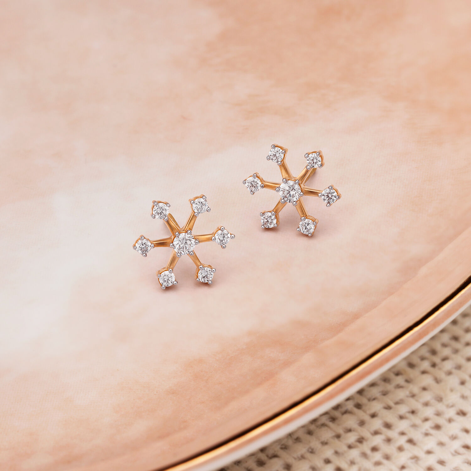Diamond Star Stud Earrings