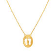 Laxmi Feet Gold Pendant with Chain for Kids,,hi-res image number null