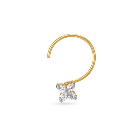 Dainty Sublime Gold and Diamond Nose Pin