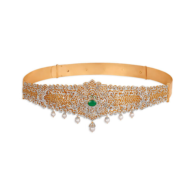 Royal Diamond and Gold Waist Belt