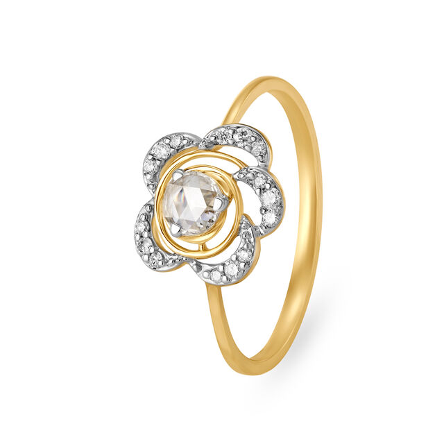 Sublime 14kt Gold Rose Finger Ring,,hi-res image number null