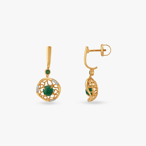 Verdant Frame Diamond Drop Earrings
