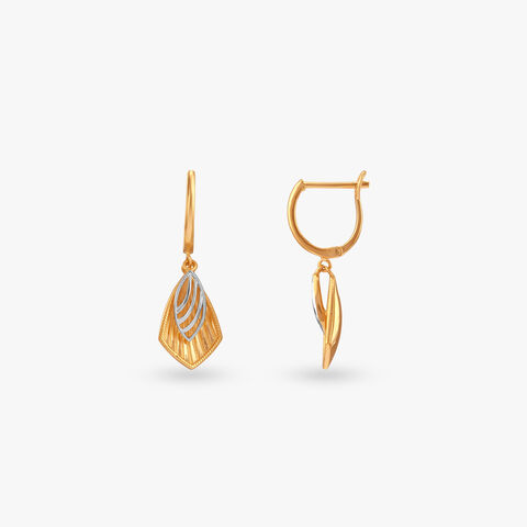 Sculpted Shine Gold Hoop Earrings