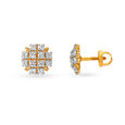 Adorable Square Gold Stud Earrings for Kids,,hi-res image number null
