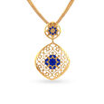 Gold Jaali-work Pendant and Earrings Set,,hi-res image number null