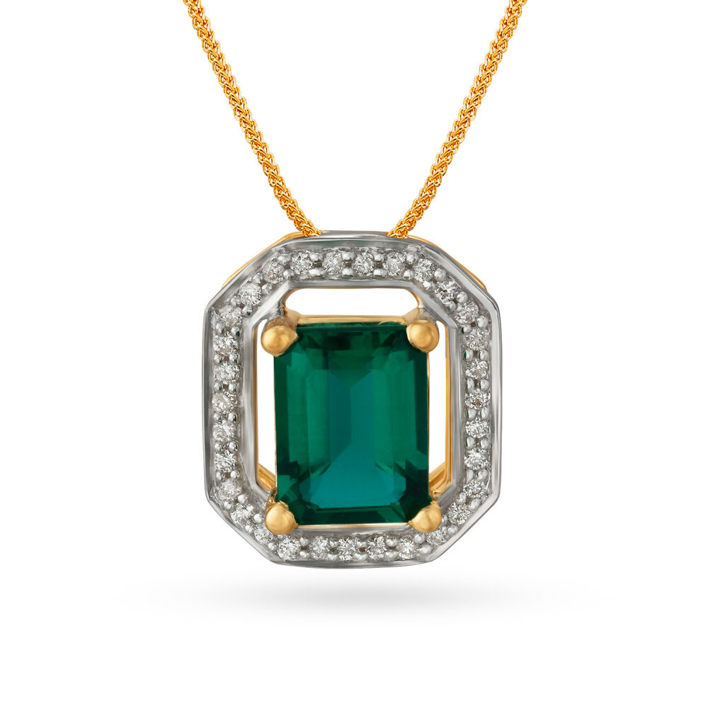 Sophisticated Rectangular Diamond Pendant