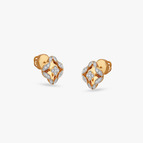Iris Glow Diamond Stud Earrings