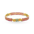 Graceful Emerald and Ruby Gold Bangle,,hi-res image number null