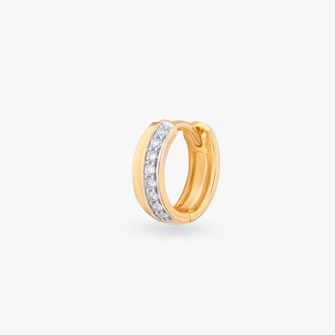 Iconic Power Diamond Hoop Earring For Men