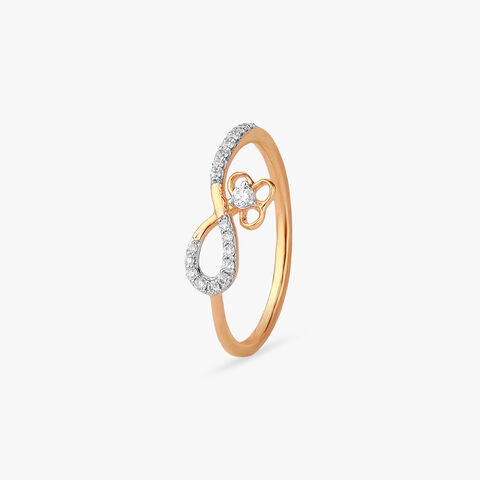 Floral Infinity Diamond Ring