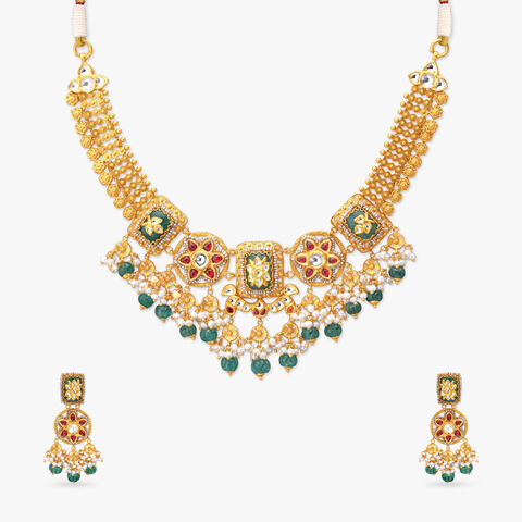 Vintage Blossom Gold Necklace set