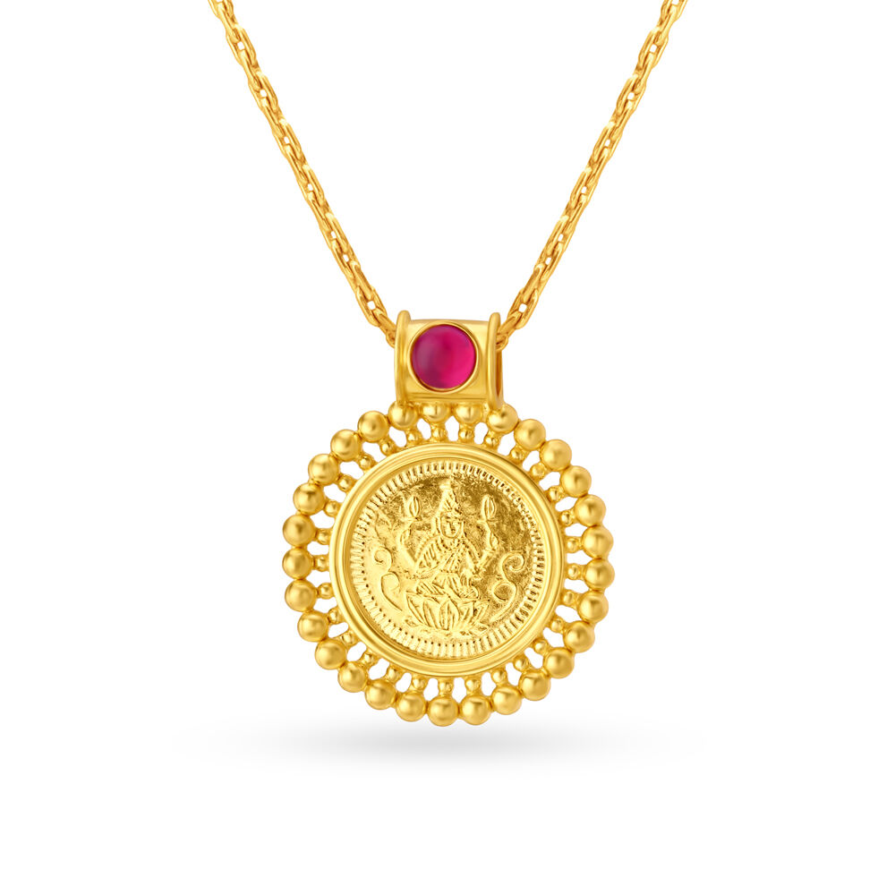 Auspicious 22 Karat Yellow Gold Deity Pendant