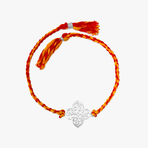 Eternal Bloom Silver Rakhi
