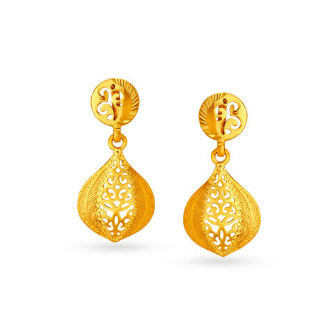 Subtle Pear Shaped Drop Earrings