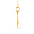 Letter A Calligraphic Gold Pendant,,hi-res image number null