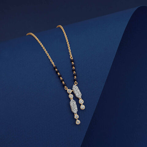 Contemporary Linear Diamond Mangalsutra