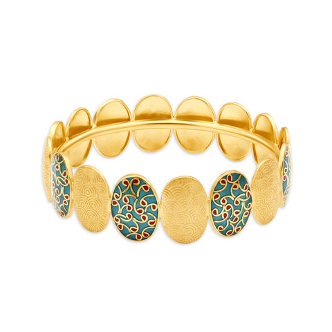 Sophisticated Cubic zirconia Enamel Bangle