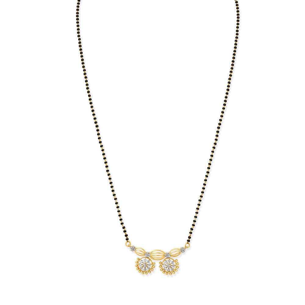 Decorated Vati Diamond Mangalsutra