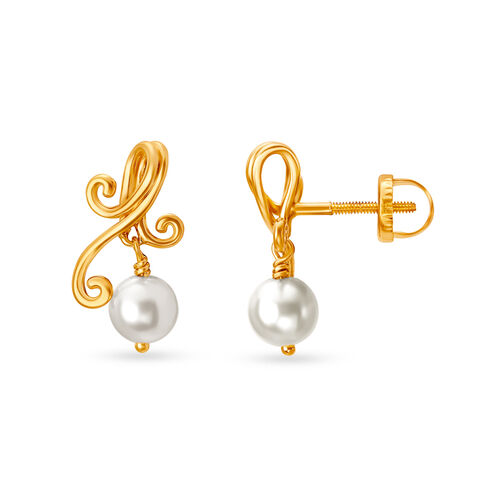 Precious Pearly Drop Stud Earrings
