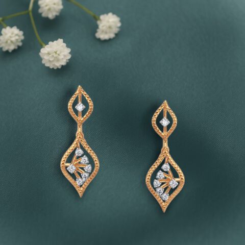 Shiny Dewdrop Diamond Drop Earrings