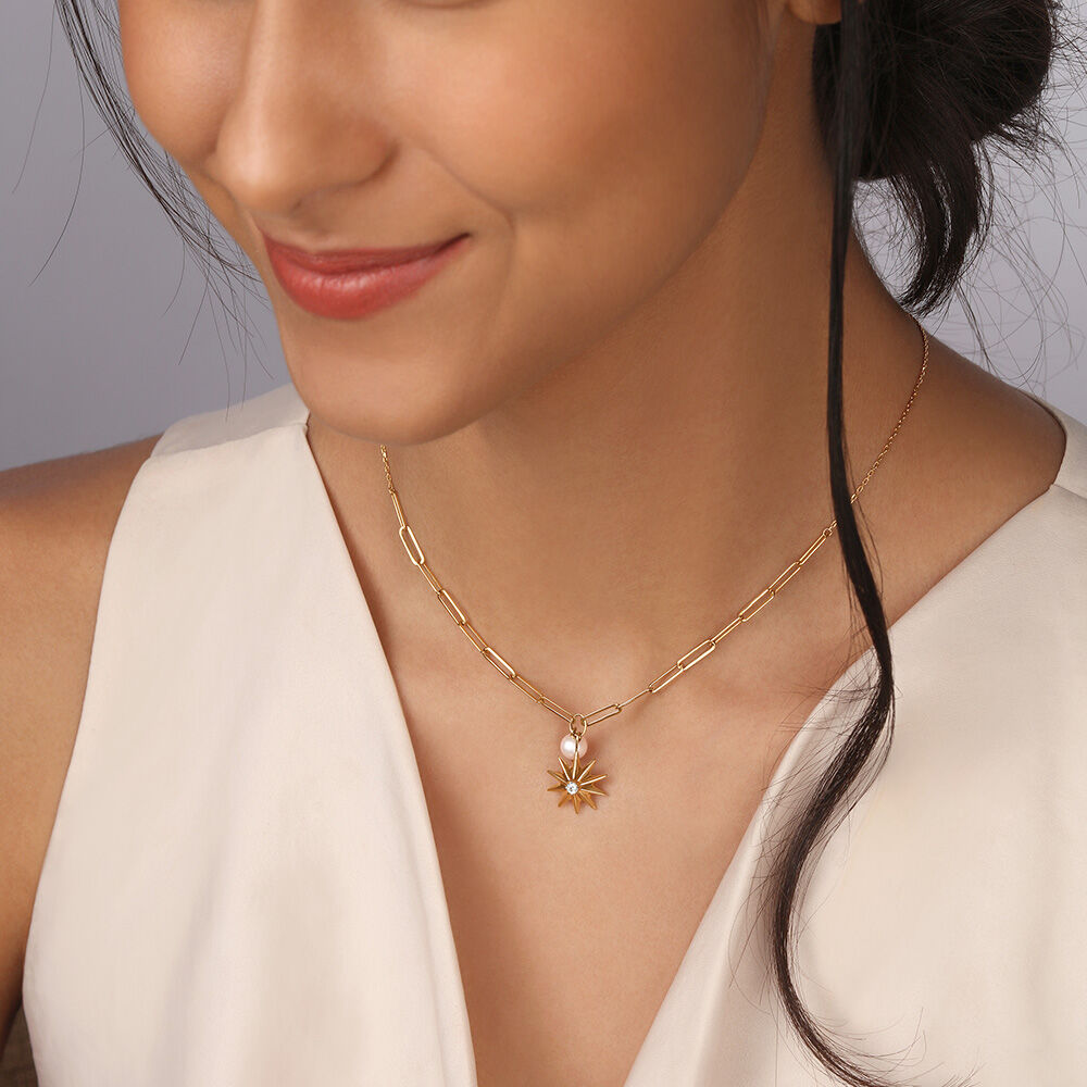 Pearl discount pendant tanishq