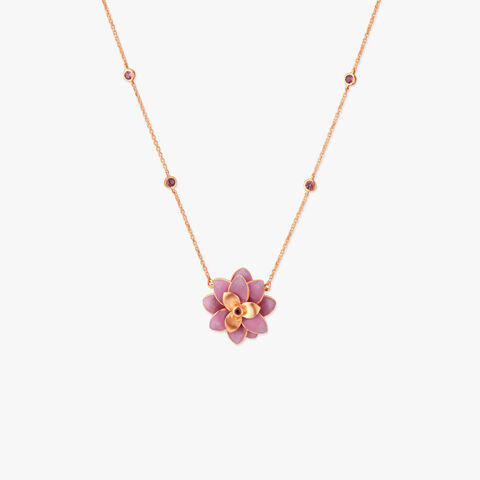 Blossom Trail Tourmaline Pendant with Chain