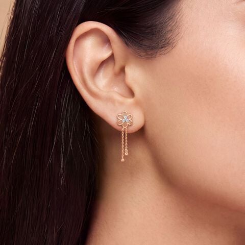 Fresh Flower Diamond Drop Earrings