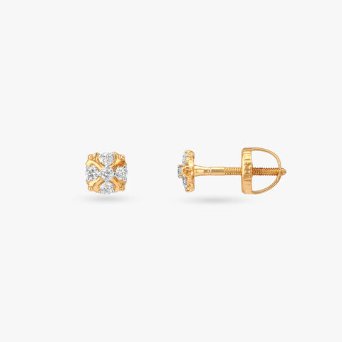 Regal Mosaic Diamond Stud Earrings