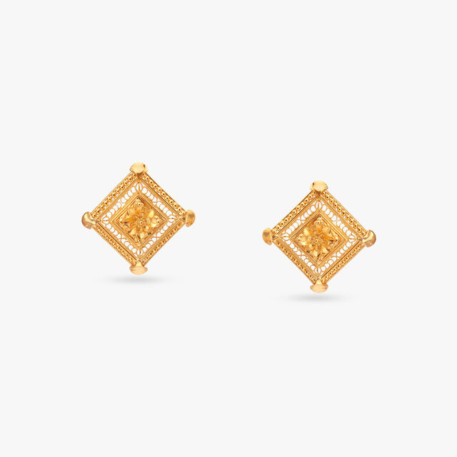 Chaturbhuj Pasha Gold Pasha Earrings