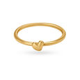 14KT Yellow Gold Heart-Shaped Finger Ring,,hi-res image number null