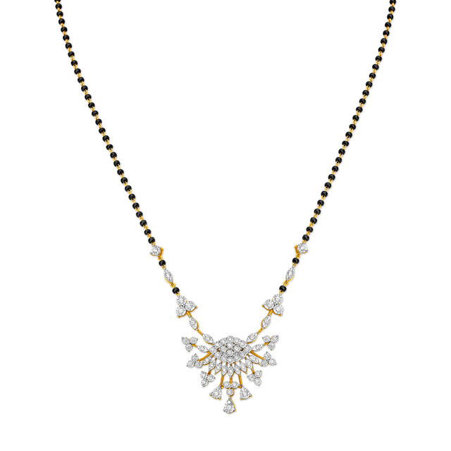 Opulent Flower Diamond Mangalsutra,,hi-res image number null