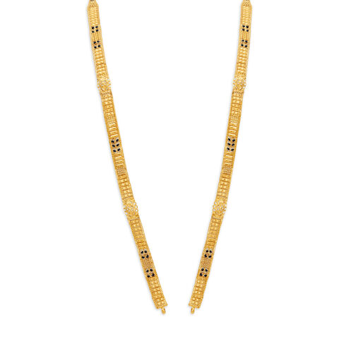 Beautiful 22 Karat Yellow Gold Beaded Block Mangalsutra