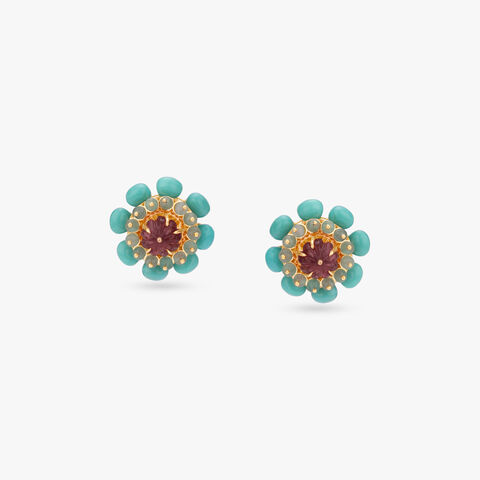 Orchard Glow Gold Stud Earrings