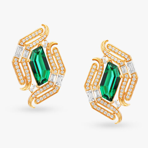 Evergreen Reflection Diamond Stud Earrings