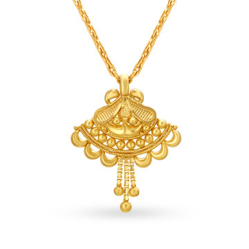 Traditional 22 Karat Yellow Gold Beaded Pendant