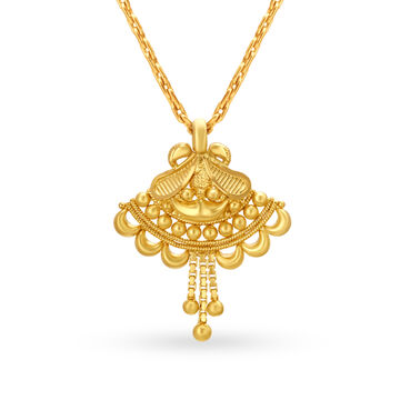 Traditional 22 Karat Yellow Gold Beaded Pendant