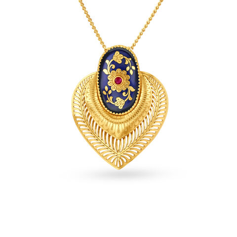 Stunning Enamel Gold Necklace set